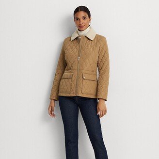 Ralph Lauren Faux-Shearling-Trim Quilted Jacket