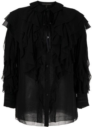 SHIATZY CHEN Ruffle Embellished silk blouse