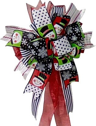 Christmas Bow, Tree Wreath Mantel Staircase Lantern Holiday Large Swag Garland Bow