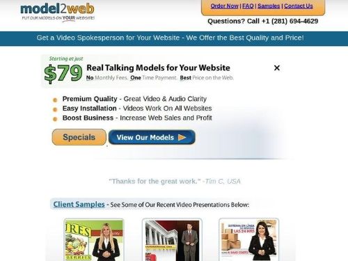 Model2Web.com Promo Codes & Coupons