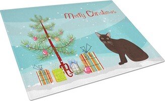 CK4753LCB Burmese No.1 Cat Merry Christmas Glass Cutting Board