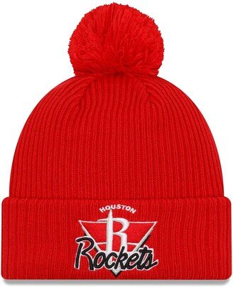 Men's Red Houston Rockets 2021 Nba Tip-Off Team Color Pom Cuffed Knit Hat