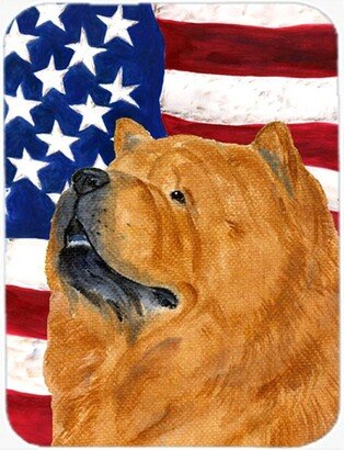 SS4029LCB USA American Flag With Chow Chow Glass Cutting Board