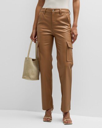 Cassie Faux-Leather Cargo Pants