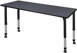 Regency Seating Kee 72 x 24 Height Adjustable Mobile Classroom Table