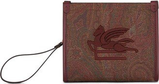 Logo-Embroidered Paisley-Print Beauty Case