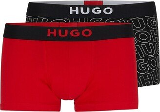 Two-Pack Of Stretch-Cotton Trunks With Logo Waistbands