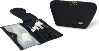 KUSSHI Signature Makeup Bag with Pocket Organizer, Nylon