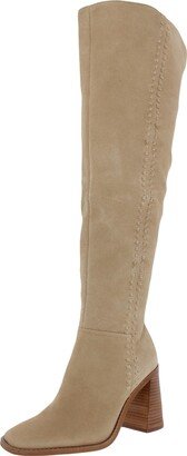 Englea Womens Heel Square-toe Thigh-High Boots