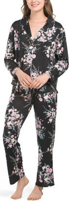 TJMAXX Lindsey Floral Notch Long Sleeve Pajama Set For Women