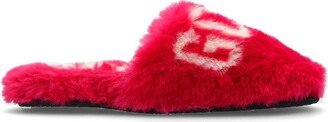 Faux-Fur Slip-On Sandals-AA