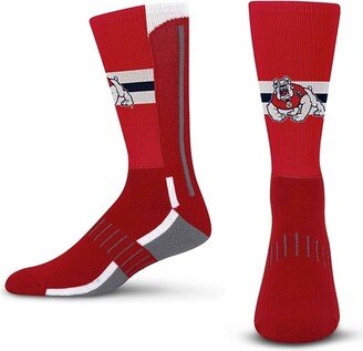 Fresno State Bulldogs NCAA Freno State Bulldog Streak Team Color Crew Sock - L