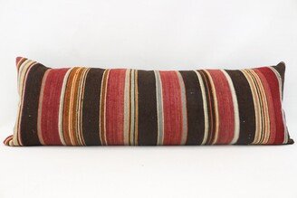 Kilim Pillow Cover, Designer Pillows, Antique Red Pillow, Striped Yoga Turkish 1200