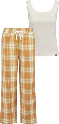 Jim Jam Pyjama Trousers Set Womens - Yellow & Orange