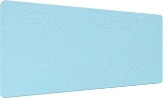 Unique Bargains Desk Protector PU Leather Dual Side Mouse Pad Blue 35x18