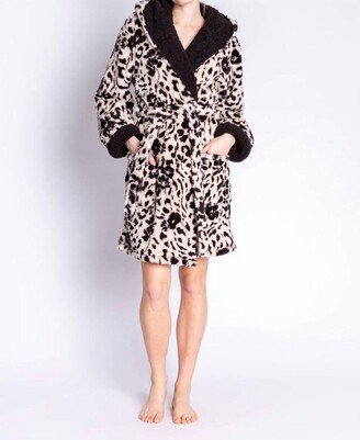 Boho Floral Leopard Robe Style Recpr In Black/champagne