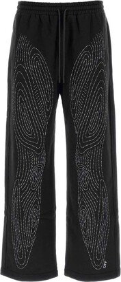 Drawstring Wide Leg Trousers-AJ