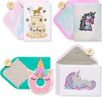 4ct Birthday Cards Rainbow Unicorn - PAPYRUS