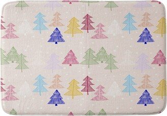 Showmemars Xmas Pattern Memory Foam Bath Mat