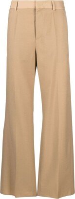 Mid-Rise Wide-Leg Trousers-AG