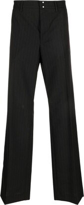 Pinstripe-Pattern Wide-Leg Trousers