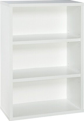 44 3 Shelf Bookshelf White