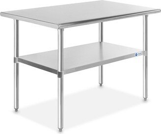 GRIDMANN Stainless Steel Table with Undershelf - 48 x 30 Inch, NSF Commercial Kitchen Work & Prep Table for Restaurant and Home