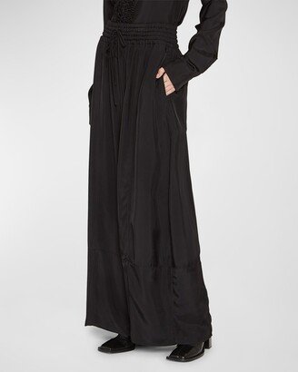 Drawstring Voluminous Wide-Leg Pants