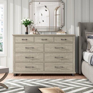 FESTIVO 64 in. Wide 9-Drawer Dresser - Contemporary Design w/ Ample Storage