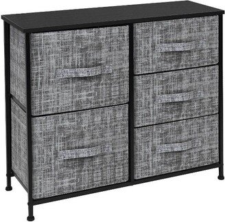 Drawer Dresser Nightstand for Home Bedroom and More Gray