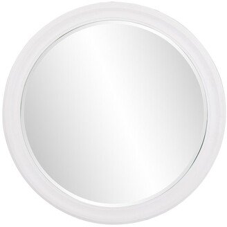 Howard Elliot George Matte White Round Mirror