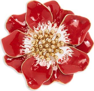 Hand-Painted Flower Brooch