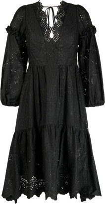 Marchesa Rosa Nolana cotton midi dress