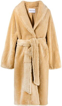 Belted Shearling Coat-AC