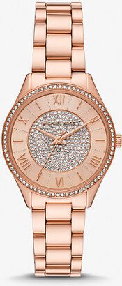 Mini Lauryn Pavé Rose Gold-Tone Watch-AA