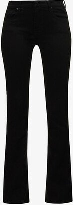 Womens Black Blair Bootcut-leg Mid-rise Stretch-denim Jeans