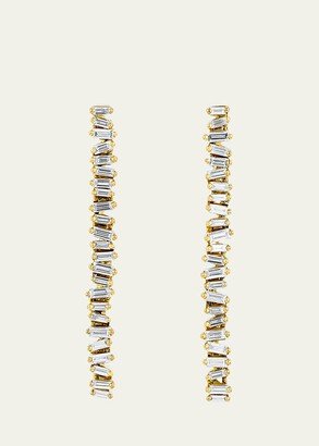 18K Yellow Gold Classic Diamond Savannah Midi Drop Earrings