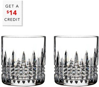 Lismore Connoisseur Diamond Straight Sided Tumbler 7Oz Set Of 2 With $14 Credit