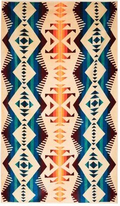 Motif-Print Beach Towel