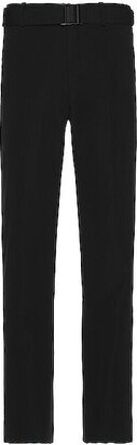 Buckle Dry Wool Slim Pant in Black