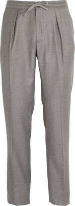 Wool Drawstring Tailored Trousers