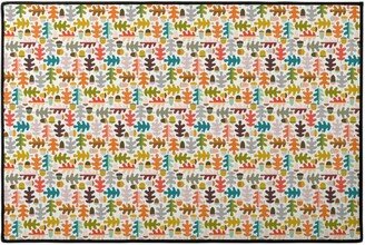 Door Mats: Autumn Oak Tree - Multi On White Door Mat, Multicolor