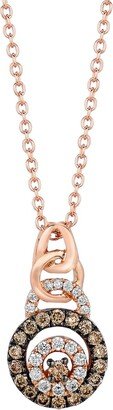 14K Strawberry Gold 0.24 Ct. Tw. Diamond Pendant Necklace