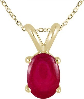 Gemstones 14K 0.46 Ct. Tw. Ruby Necklace