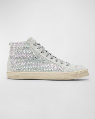 Skate Crystal Suede High-Top Sneakers