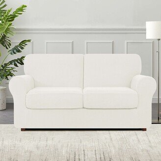 5-Piece Stretch Loveseat Slipcover Sets with 2 Backrest Cushion Covers and 2 Seat Cushion Covers