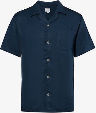 Che ens Navy- 12 Short-sleeved Relaxed-fit Woven Shirt