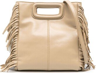 M fringed leather bag