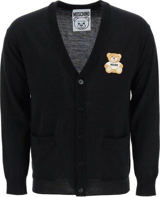 Teddy Patch V-Neck Cardigan