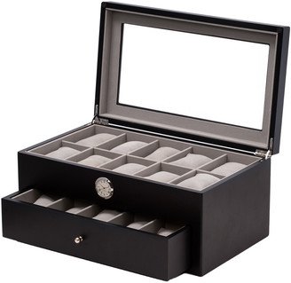 Black Wood 20-Watch Storage Case